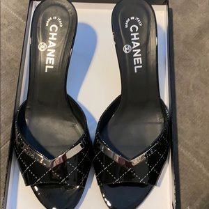 Chanel Mules, Black Patent